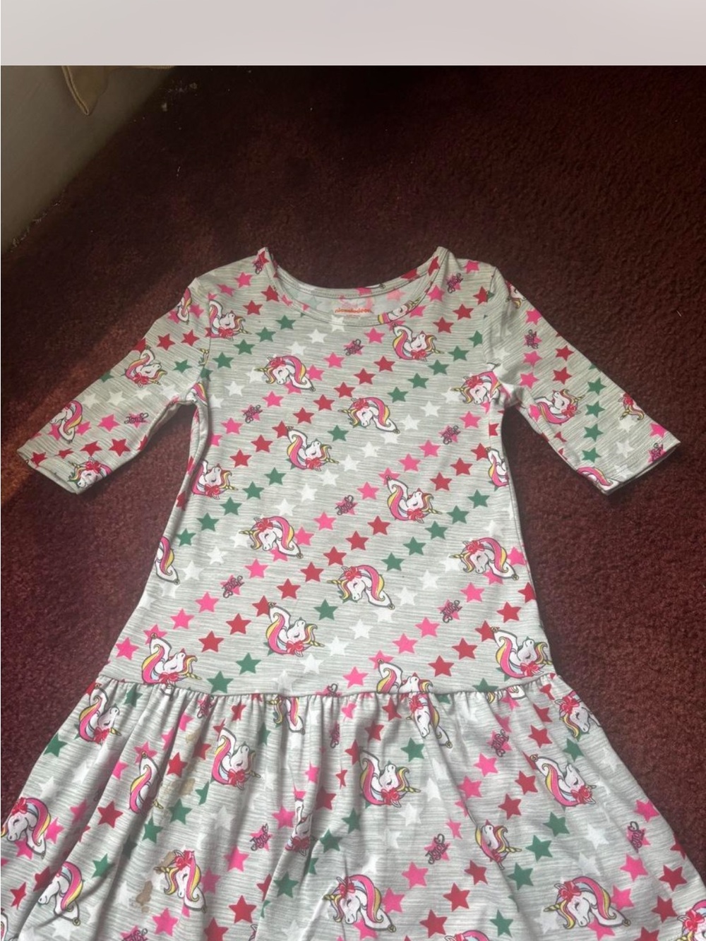 Jojo Girls' Unicorn Star Print Dress